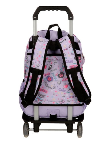 MOCHILA ADAP. 44CM 2C. C/CARRO. KUROMI RETROPOP